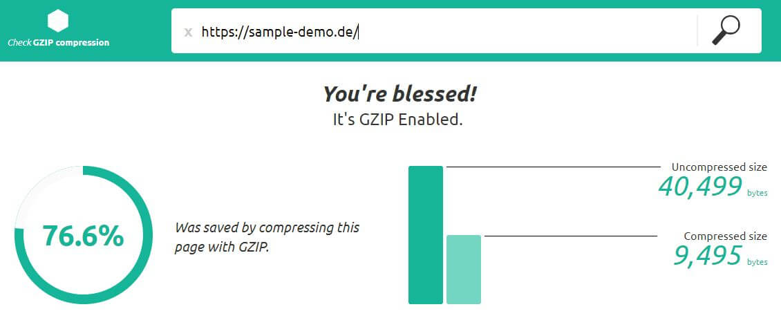 GZIP Kompression Test - GZIP enabled