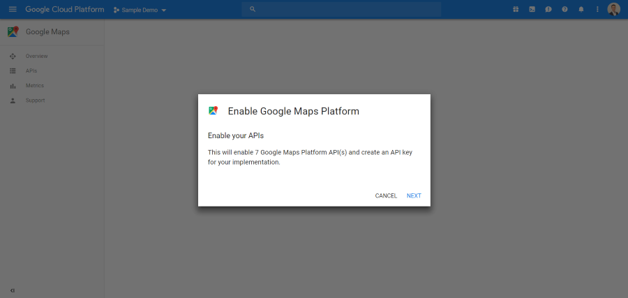 Google Maps - Enable API