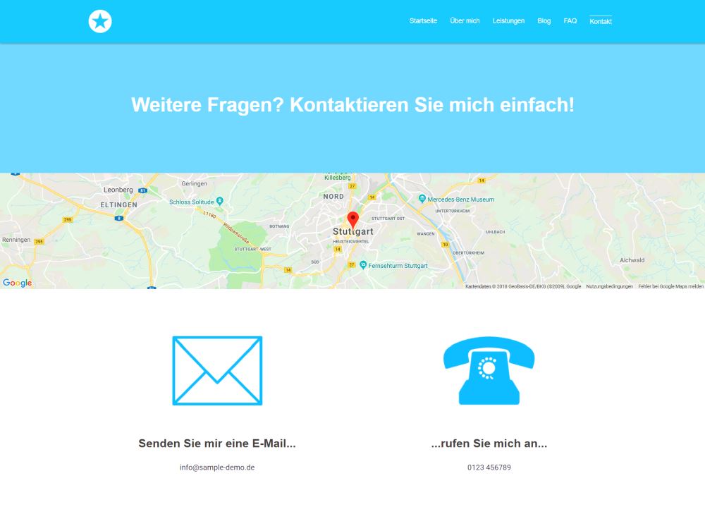 WordPress Demo - Google Maps per SiteOrigin PlugIn und API Schlüssel