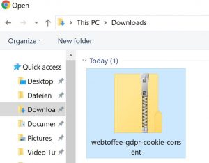 GDPR Cookie Consent Plugin Download Ordner